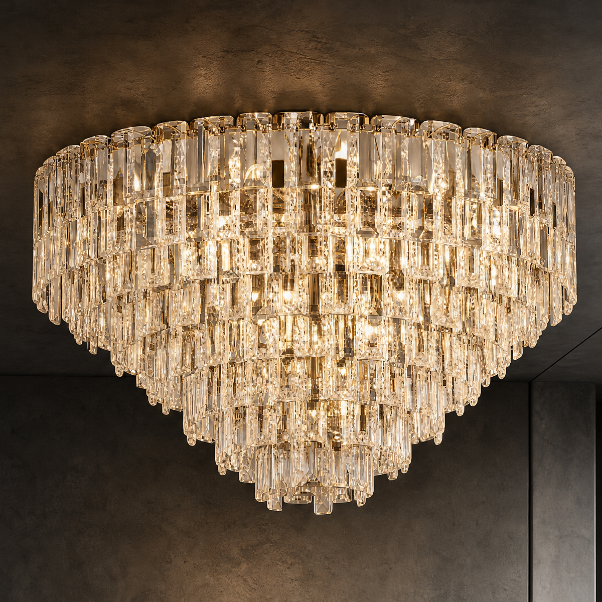 Notturno Crystal Flush Pendant Light