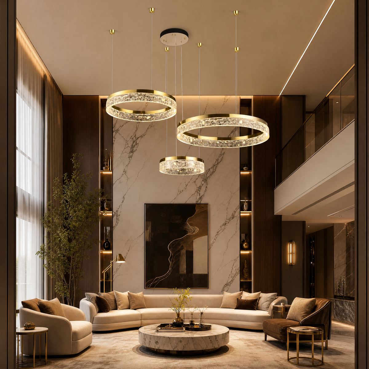 Ocean Star Modern Multi-Tier Cluster Chandelier - scene
