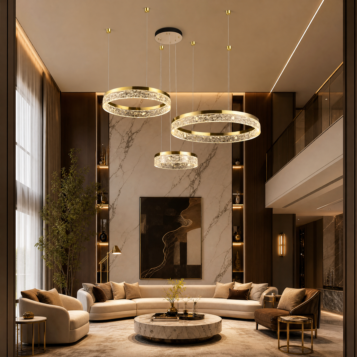 Ocean Star Modern Multi-Tier Cluster Chandelier - scene