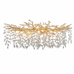 Octagonal Bead Pendant Light 1500 - Gold