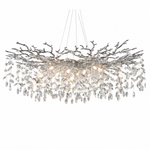Octagonal Bead Pendant Light 1500 - Silver