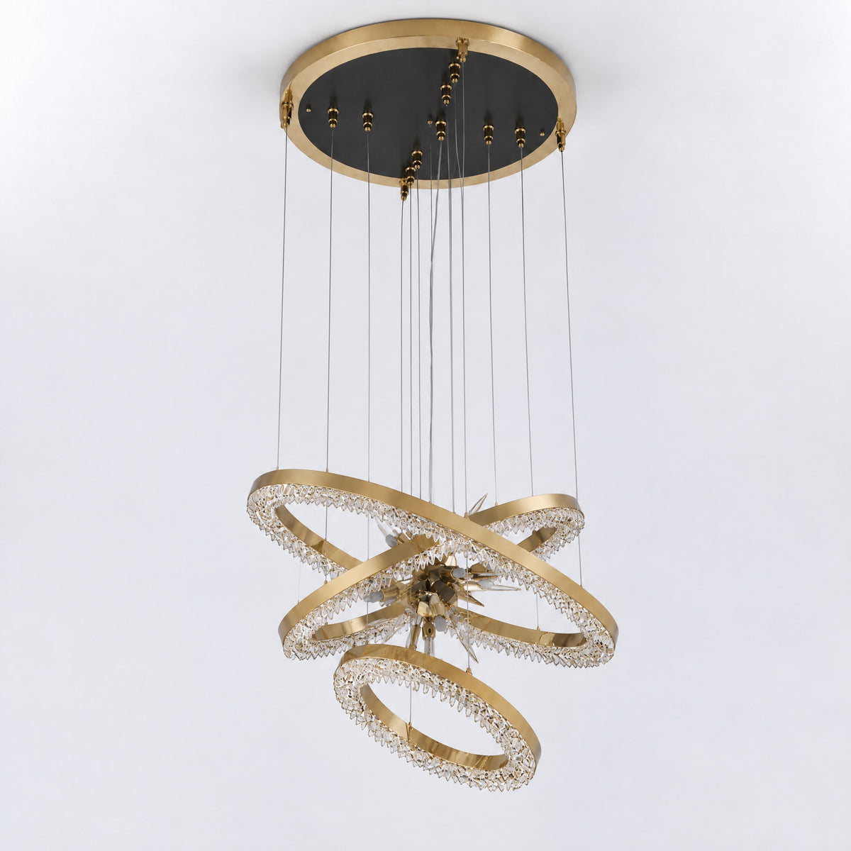 Octagonal Halo Chandelier – lights off