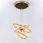 Octagonal Halo Chandelier – lights on