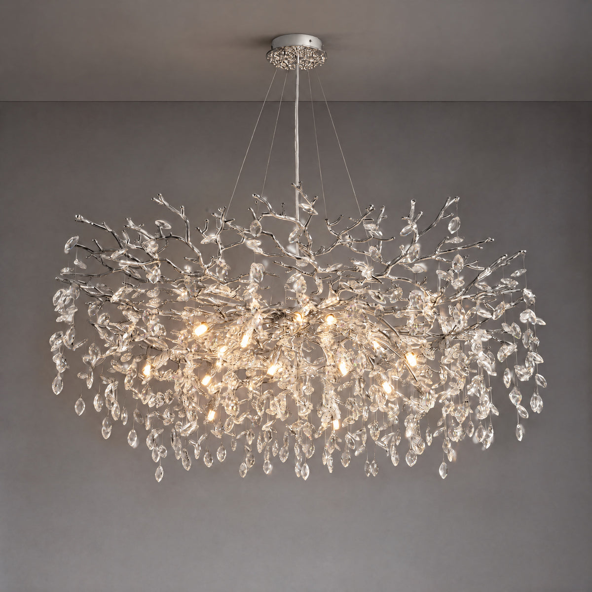 Odalys Organic Modern Silver Chandelier