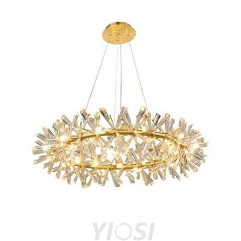 chandelier in living room