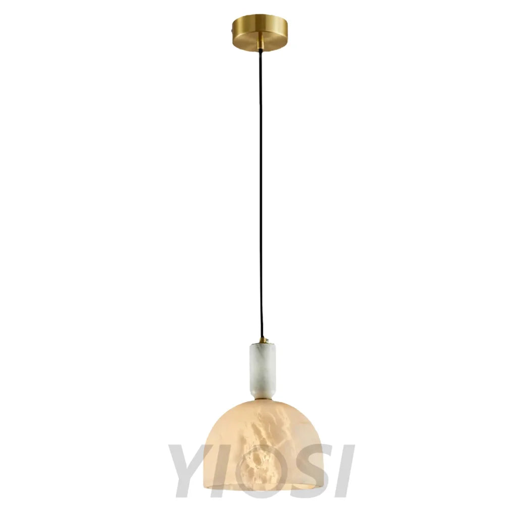 Oki Alabaster Bedside Pendant Light Chandelier