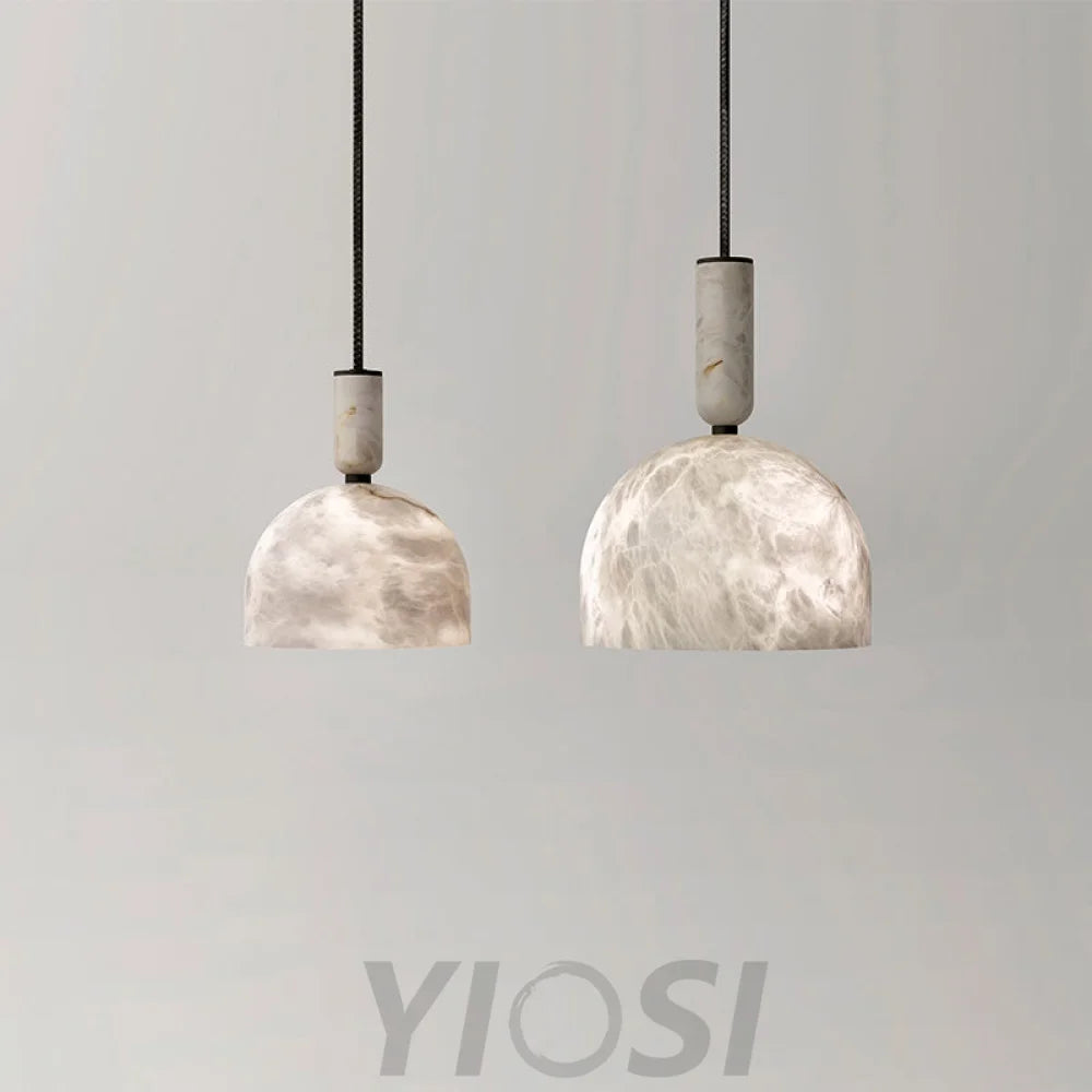 Oki Alabaster Bedside Pendant Light Chandelier