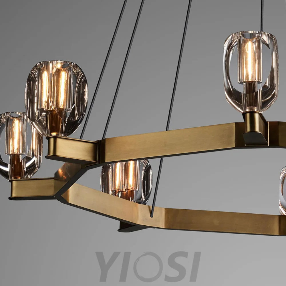 modern copper chandelier