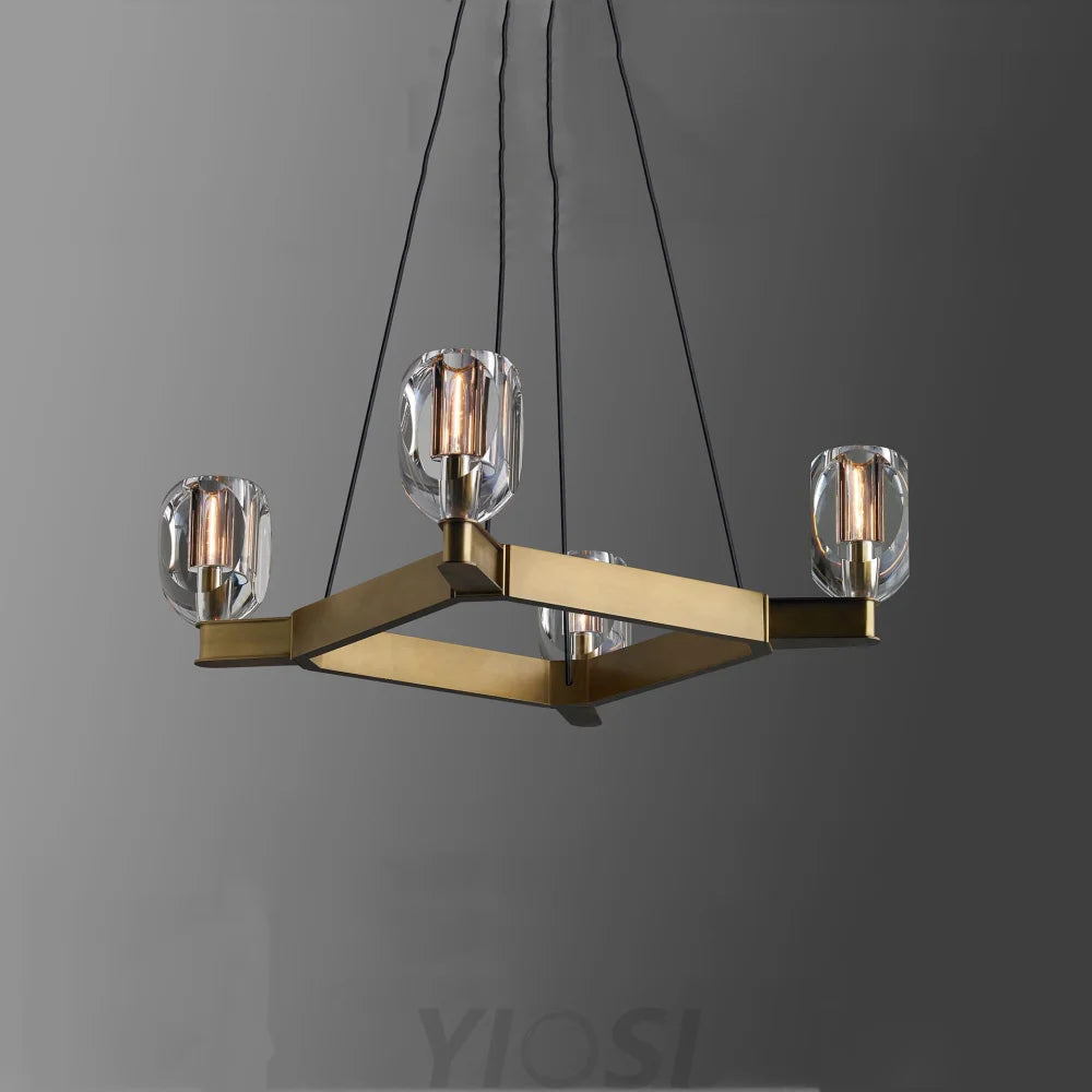 brass crystal chandelier