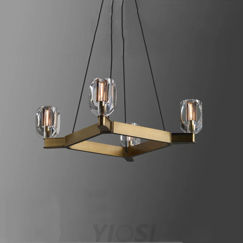 brass crystal chandelier