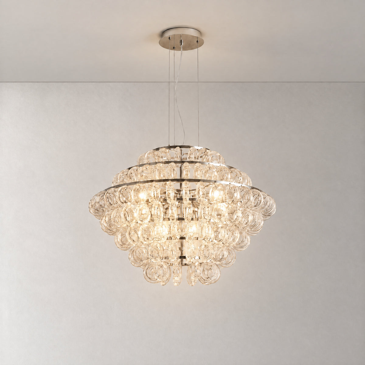 Opulence Modern Glass Chandelier 31"
