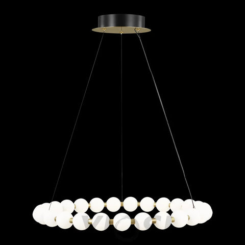 Orbet Modern Round Glass Chandelier 26’’ 30’’ For Living Room Dining