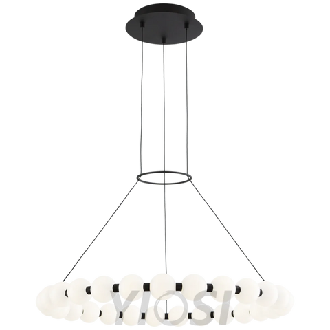 Orbet Modern Round Glass Chandelier 26’’ 30’’ For Living Room Dining