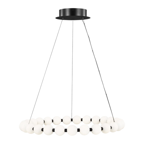 Orbet Modern Round Glass Chandelier 26’’ 30’’ For Living Room Dining Small / Brass