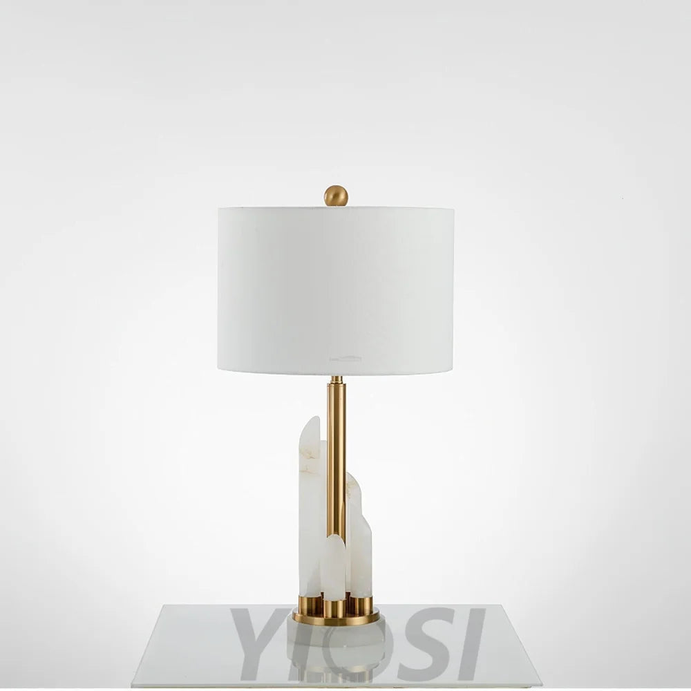 Orbit Metal Table Lamp - Alabaster-1-Yiosilamp