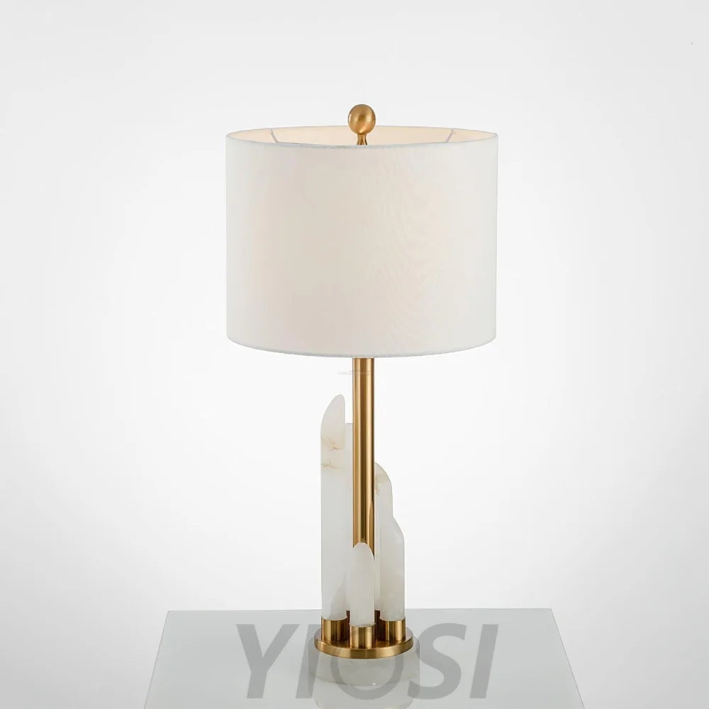 Orbit Metal Table Lamp - Alabaster-1-Yiosilamp