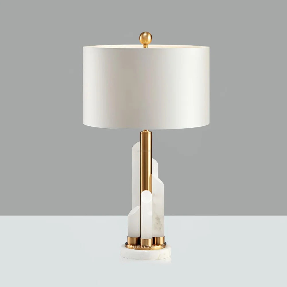 Orbit Metal Table Lamp - Alabaster-1-Yiosilamp