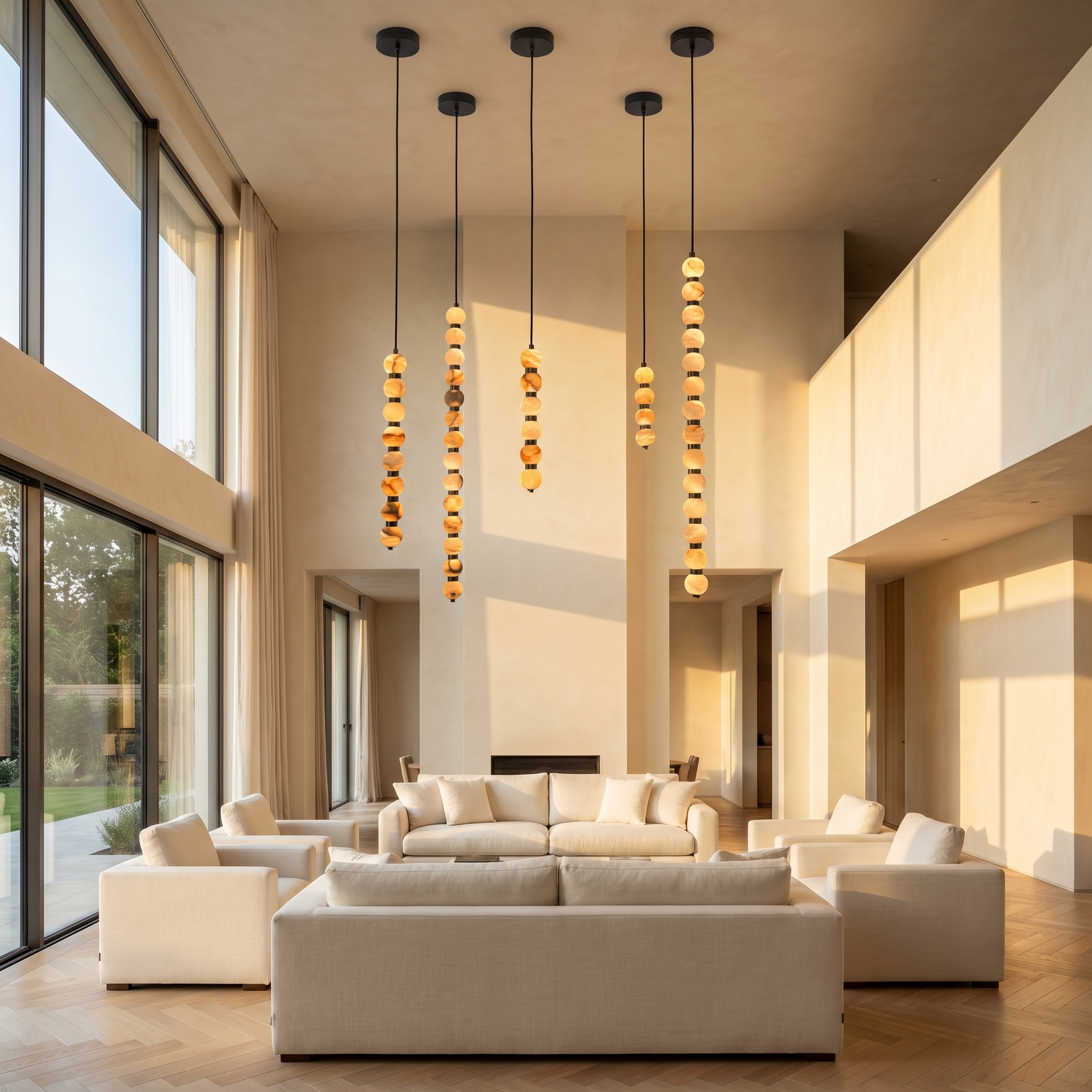 Yiosi Orbita Beads Hanging Pendant Light - Image 3