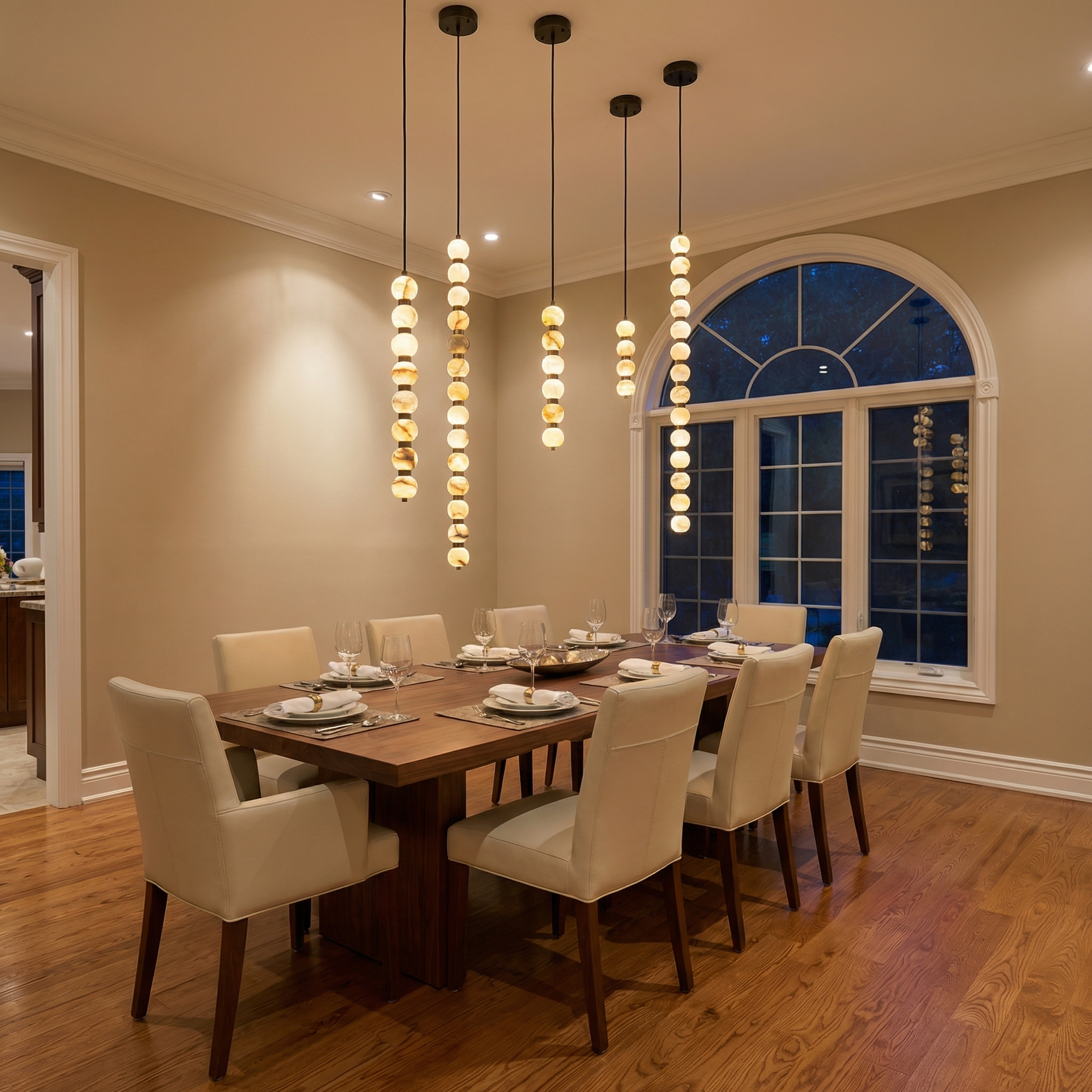 Yiosi Orbita Beads Hanging Pendant Light - Image 4