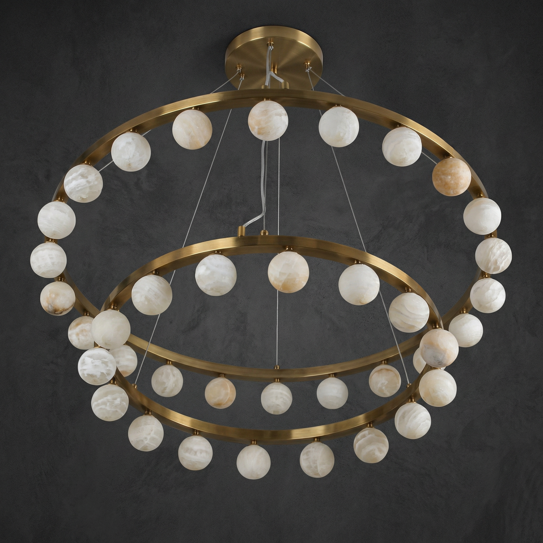 Yiosi Orbita Double Ring Beads Chandelier - Image 2