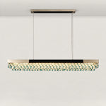 Orion Linear Crystal Chandelier – lights on
