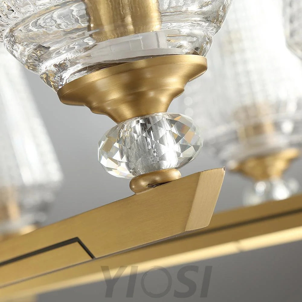 Orrefors Brass Chandelier Φ 25.2″ - Lucency-1-Yiosilamp