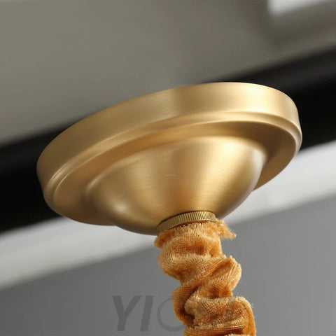 Orrefors Brass Chandelier Φ 25.2″ - Lucency-1-Yiosilamp