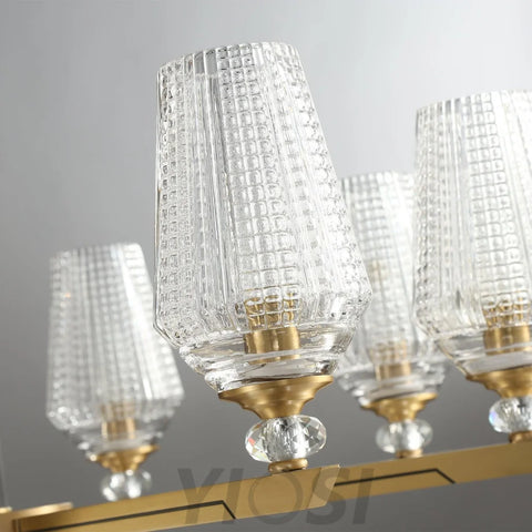 Orrefors Brass Chandelier Φ 25.2″ - Lucency-1-Yiosilamp