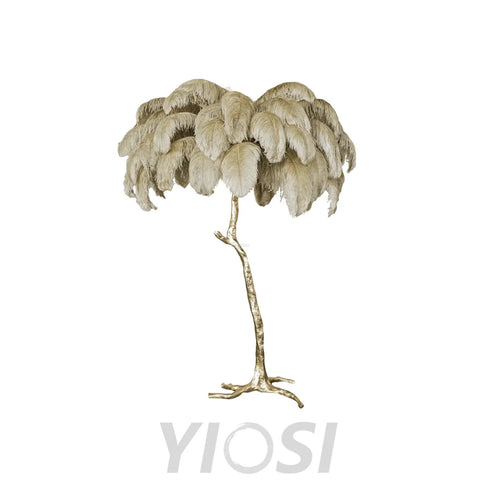 Ostrich Feather Floor Lamp - Feather-1-Yiosilamp