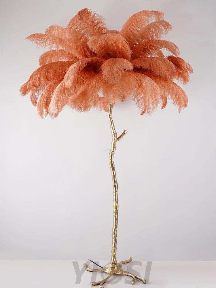 Ostrich Feather Floor Lamp - Feather-1-Yiosilamp