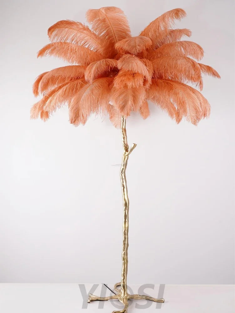 Ostrich Feather Floor Lamp - Feather-1-Yiosilamp