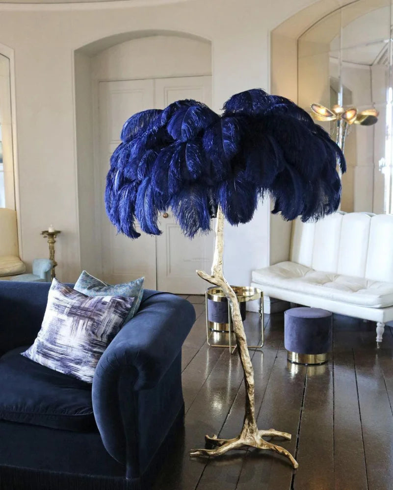 Ostrich Feather Floor Lamp - Feather-1-Yiosilamp