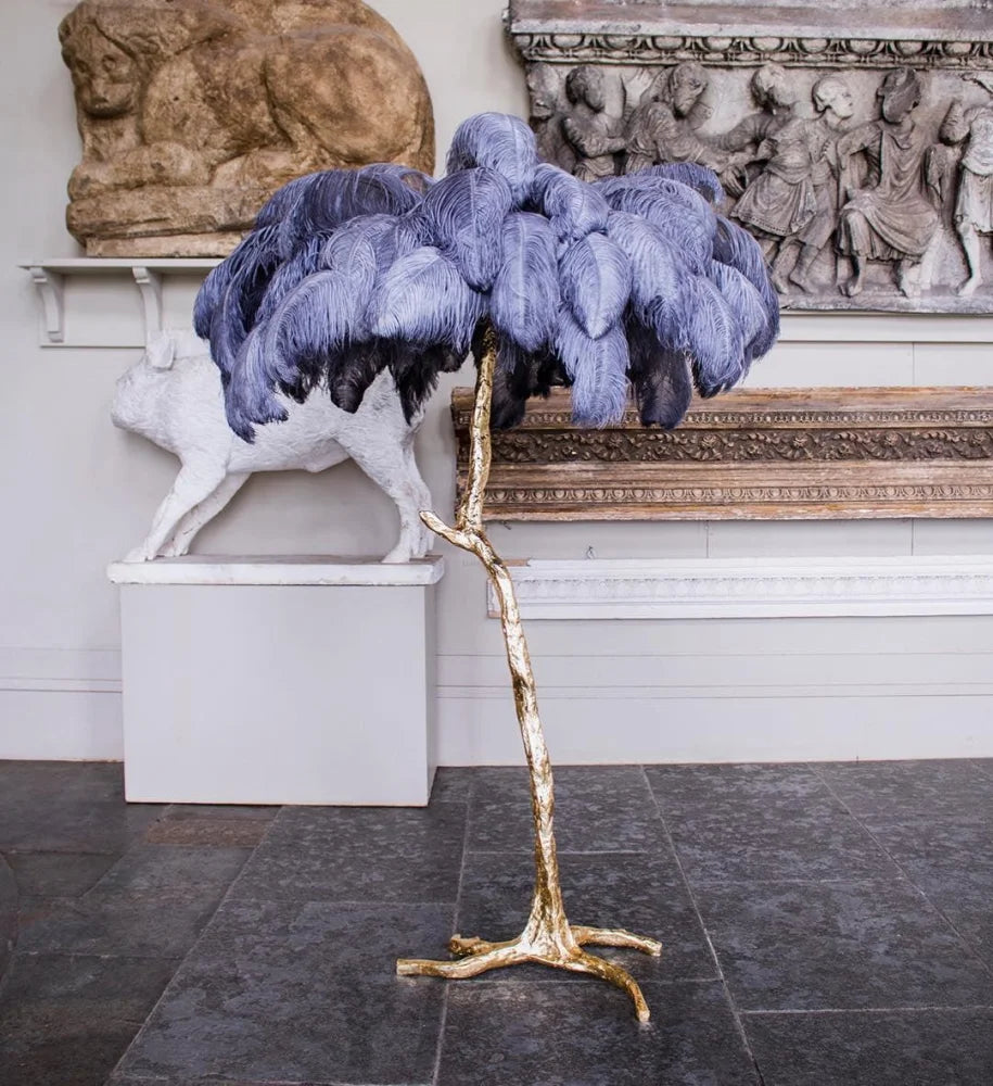 Ostrich Feather Floor Lamp - Feather-1-Yiosilamp