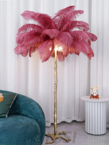 Ostrich Feather Floor Lamp - Feather-1-Yiosilamp