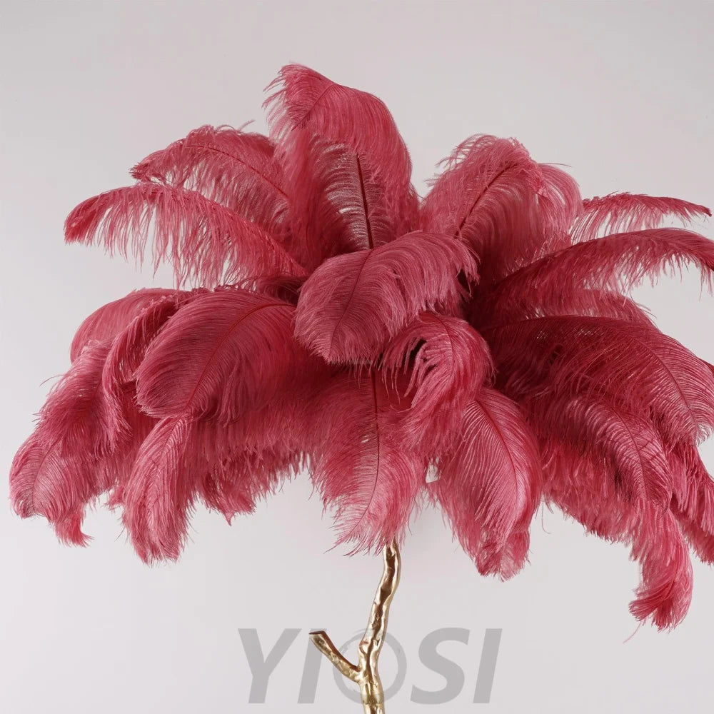 Ostrich Feather Floor Lamp - Feather-1-Yiosilamp