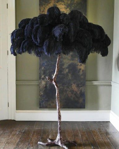 Ostrich Feather Floor Lamp - Feather-1-Yiosilamp