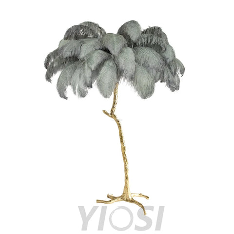 Ostrich Feather Floor Lamp - Feather-1-Yiosilamp