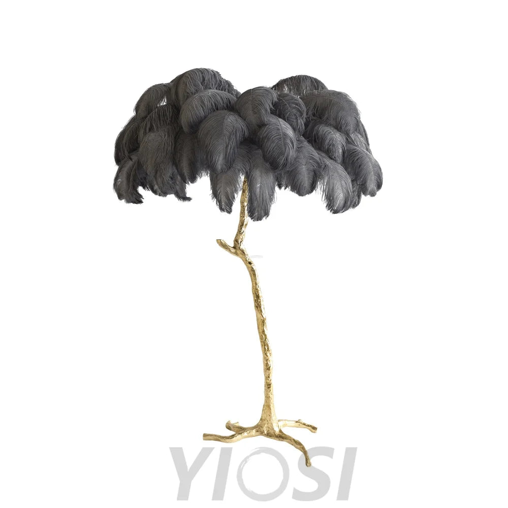 Ostrich Feather Floor Lamp - Feather-1-Yiosilamp