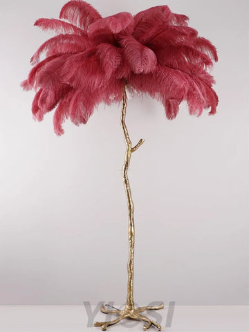 Ostrich Feather Floor Lamp - Feather-1-Yiosilamp