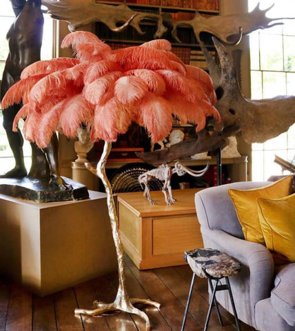 Ostrich Feather Floor Lamp - Feather-1-Yiosilamp