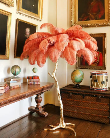 Ostrich Feather Floor Lamp - Feather-1-Yiosilamp