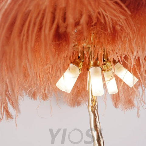 Ostrich Feather Floor Lamp - Feather-1-Yiosilamp