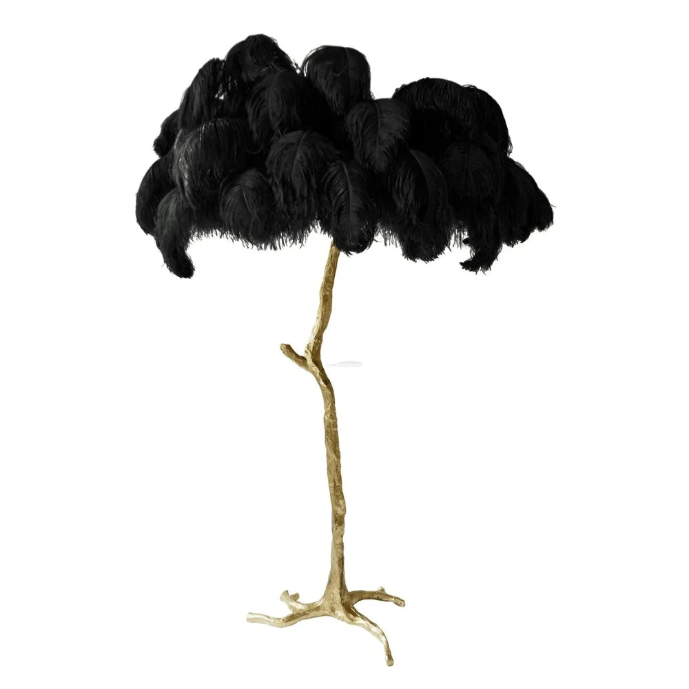 Ostrich Feather Floor Lamp - Feather-1-Yiosilamp