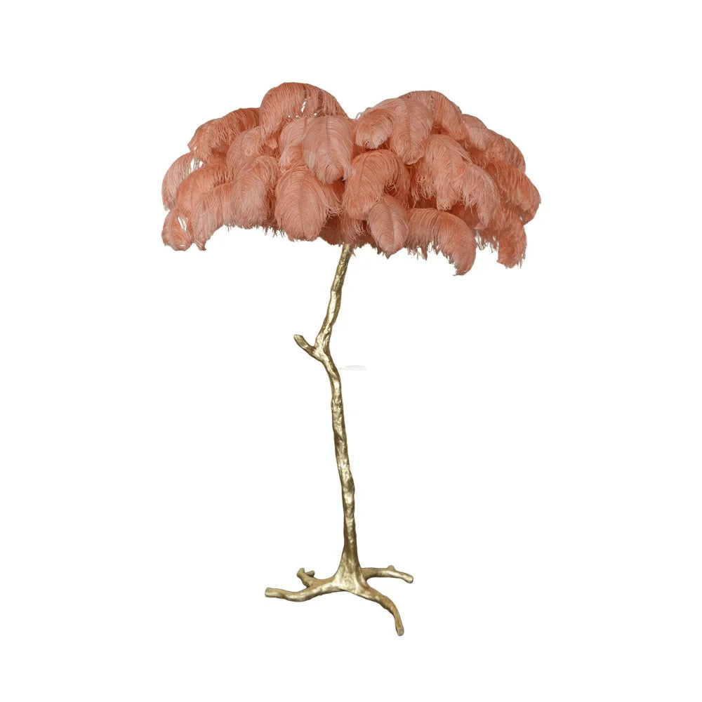 Ostrich Feather Floor Lamp - Feather-1-Yiosilamp