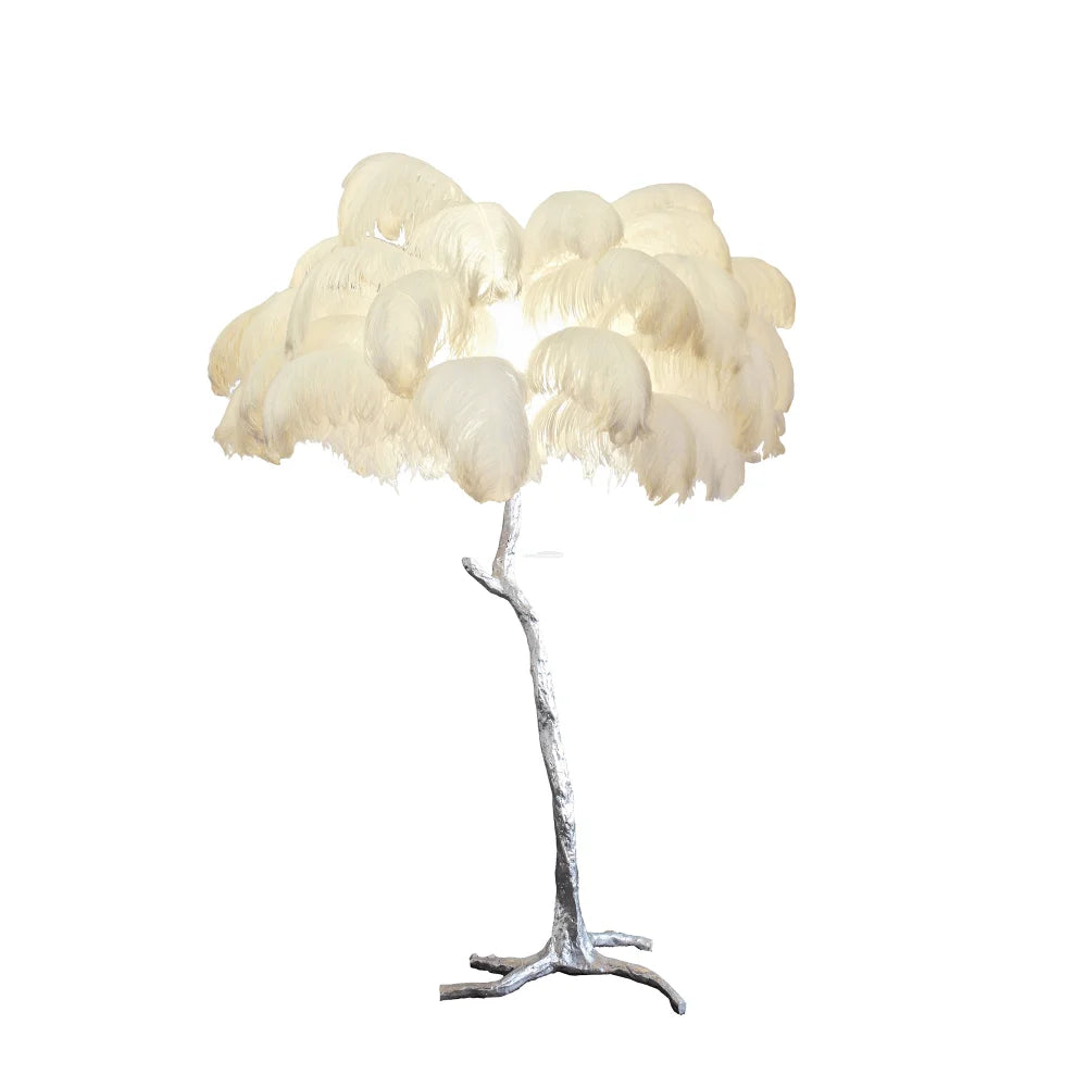 Ostrich Feather Floor Lamp - Feather-1-Yiosilamp