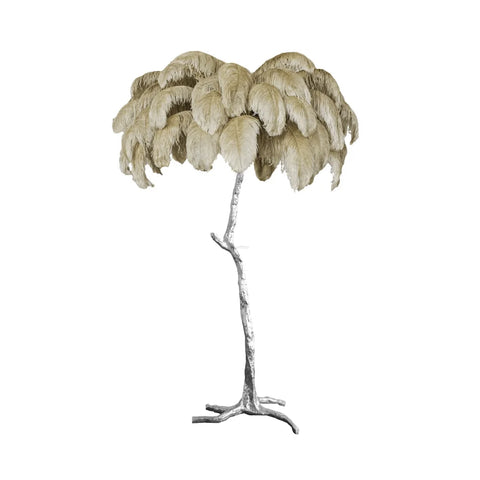 Ostrich Feather Floor Lamp - Feather-1-Yiosilamp