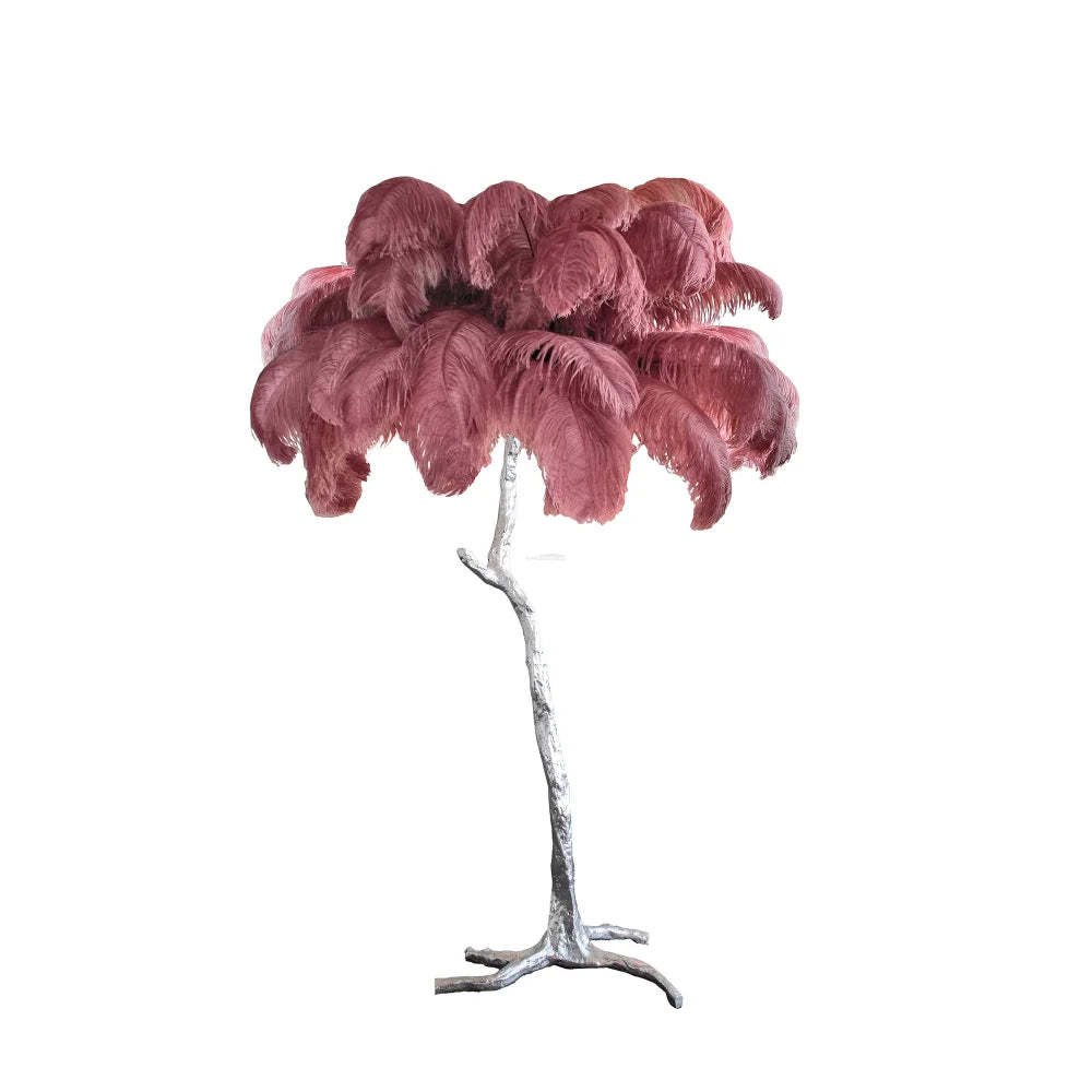 Ostrich Feather Floor Lamp - Feather-1-Yiosilamp