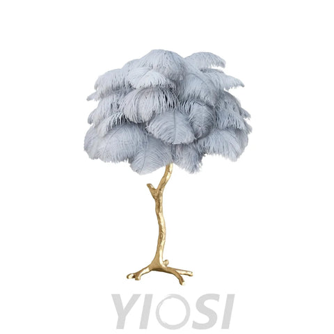 Ostrich Feather Table Lamp Lamp