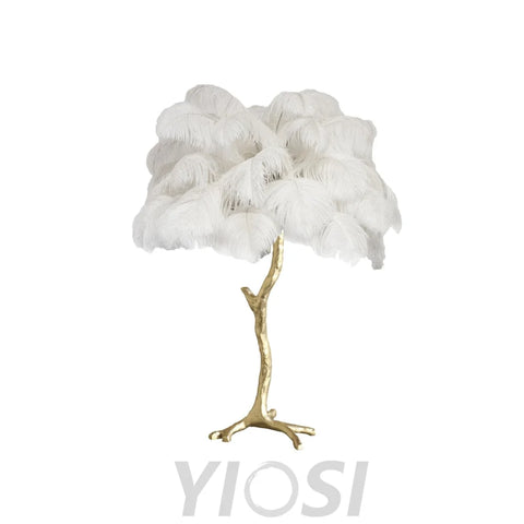 Ostrich Feather Table Lamp Lamp