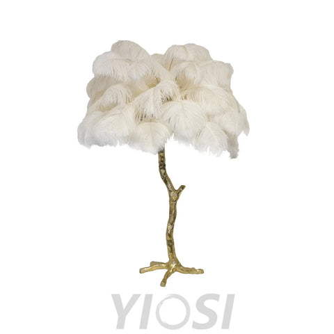 Ostrich Feather Table Lamp Lamp